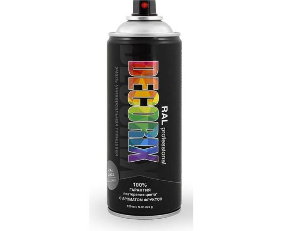Аэрозольная эмаль Decorix RAL PROFESSIONAL (глянцевая; сигнальный серый RAL 7004; 520 мл) 0138-7004 DX 