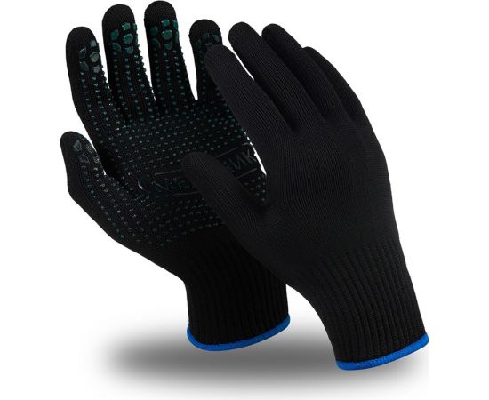 Перчатки Manipula Specialist МЕХАНИК БЛЭК, MG-114, нейлон/хлопок, точка ПВХ, оверлок Пер 124/11 