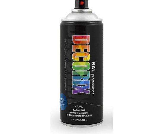 Аэрозольная эмаль Decorix RAL PROFESSIONAL (глянцевая; сигнальный синий RAL 5005; 520 мл) 0138-5005 DX 