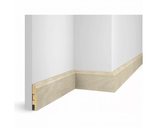 Плинтус COSCA DECOR WP07 экошпон, ясень Кристалл, 80x16x2400 мм, МДФ СПБ103666 