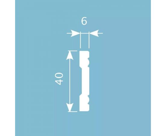 Молдинг Cosca decor MX015 40x6 мм, 2000 мм, экополимер СПБ071145 – изображение 2