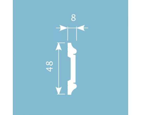 Молдинг Cosca decor MX006 48x8 мм, 2000 мм, экополимер СПБ067643 – изображение 2