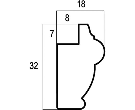 Багет Cosca 534-11 32 мм, миндаль СПБ019677 – изображение 2
