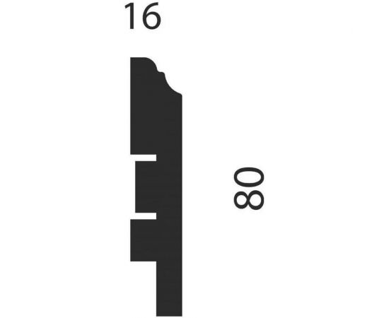 Плинтус COSCA DECOR WP07 экошпон, ясень Кристалл, 80x16x2400 мм, МДФ СПБ103666 – изображение 2