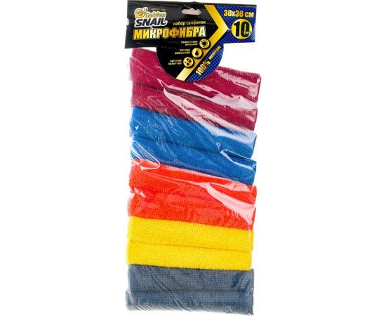 Набор из 10 шт. салфеток Golden Snail 30x30 см. микрофибра универсальная GS0452 – изображение 2