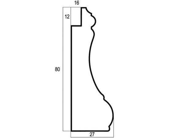Интерьерный багет Cosca 80 мм, венге СПБ023886 – изображение 2