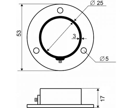 Держатель мебельной штанги Palladium удлиненный, d 25 мм, JF-49 CP 2 шт. СТ-00001084 – изображение 4