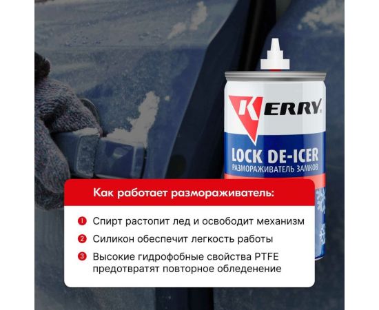 Размораживатель замков с PTFE KERRY KR-984 – изображение 6