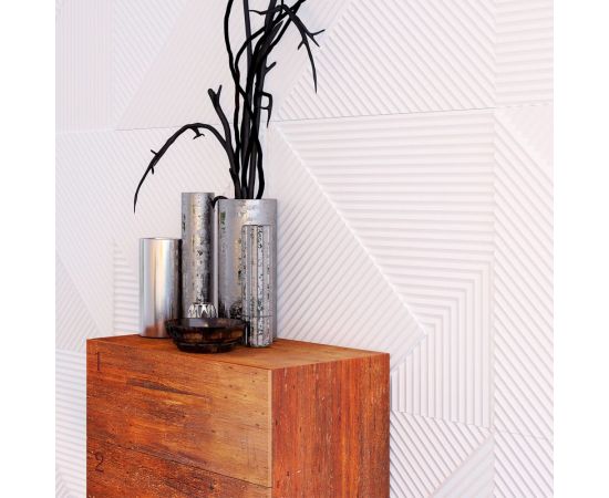 Стеновые 3д панели Artpole FIELDS-2 (гипсовые; белые; 600x600 мм; 1 шт; 0.36 кв. м) D-0008-2 – изображение 7