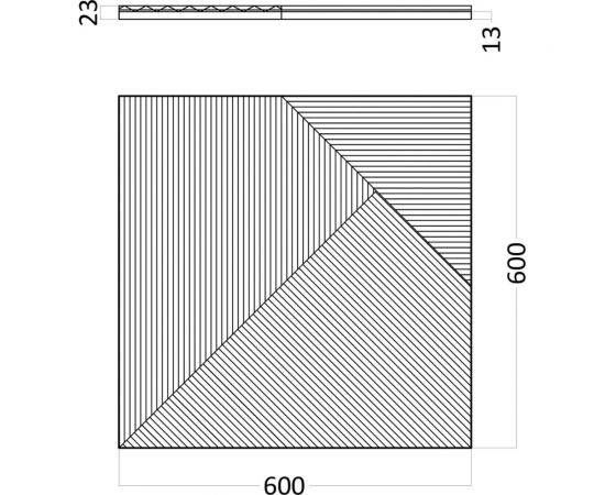 Стеновые 3д панели Artpole FIELDS-2 (гипсовые; белые; 600x600 мм; 1 шт; 0.36 кв. м) D-0008-2 – изображение 8
