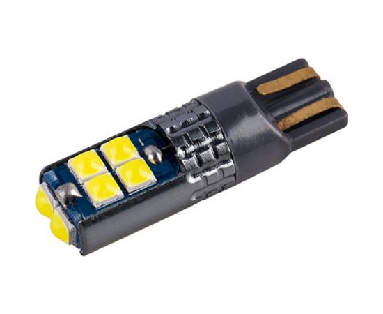 Автолампа SKYWAY диод, T10 (W5W), 12-24 В, 10 SMD диодов, 1-конт. S08202080 