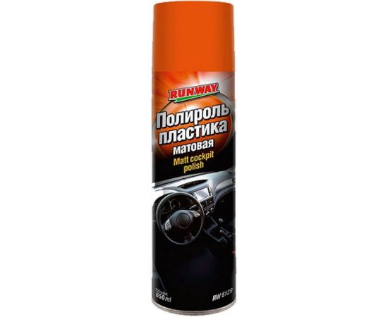 Матовая полироль пластика RUNWAY RW6129, аэрозоль 650 мл 46837 