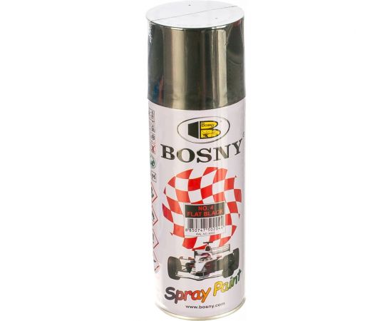 Акриловая краска Bosny аэрозоль, черный матовый RAL 9005 4 