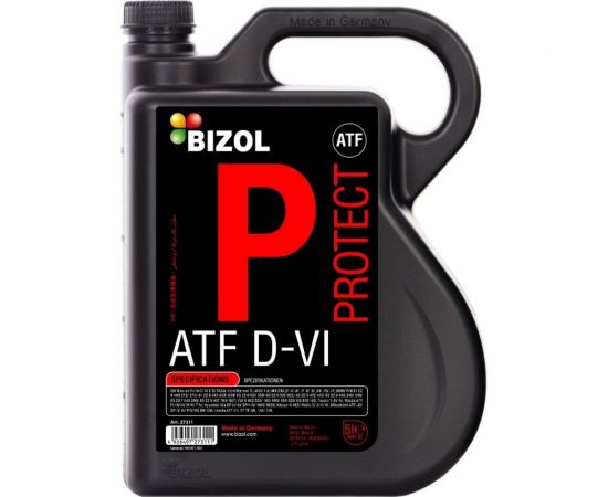 НС-синтетическое трансмиссионное масло для АКПП Bizol Protect ATF D-VI, 5л 27311 