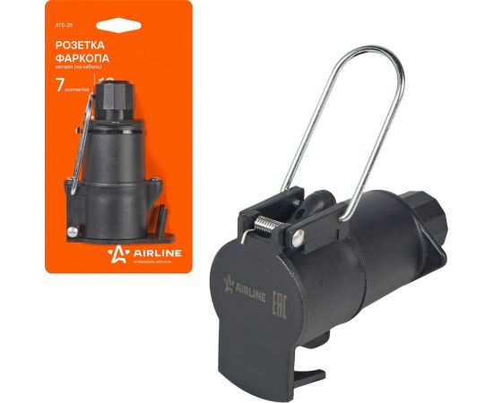 Розетка фаркопа Airline 12 В, 7 контактов, пластик ATE-25 