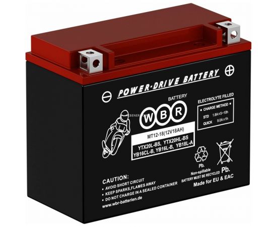 Мото аккумулятор WBR MT12-18 
