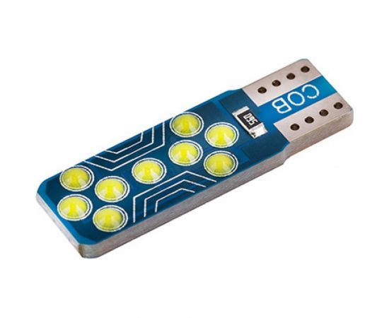 Автолампа SKYWAY диод T10 (W5W) 12V 18 COB диодов, без цоколя 1-конт. белая S08201517 