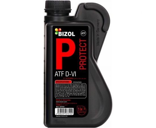 НС-синтетическое трансмиссионное масло для АКПП Bizol Protect ATF D-VI, 1 л 27310 