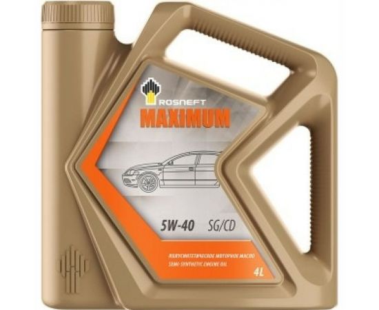 Моторное масло РОСНЕФТЬ Maximum 5W-40 SG-CD п-синт. кан. 4 л 40816742 – изображение 2