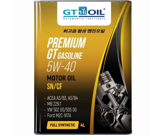 Масло Premium Gasoline, SAE 5W-40, API SN/CF, 4л GT OIL 8809059407226 – изображение 2