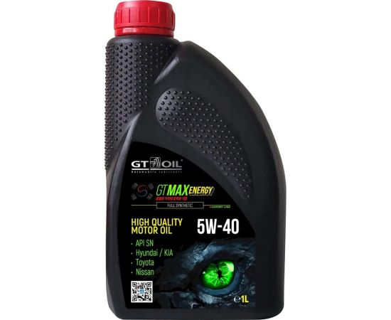 Масло GT OIL gt max energy sae 5w-40 api sn, 1 л 8809059410639 – изображение 2