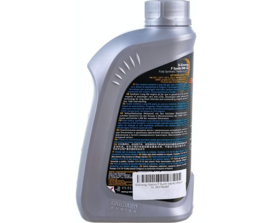Масло F Synth 0W-40 ITALY 1л G-Energy 253142287 – изображение 2