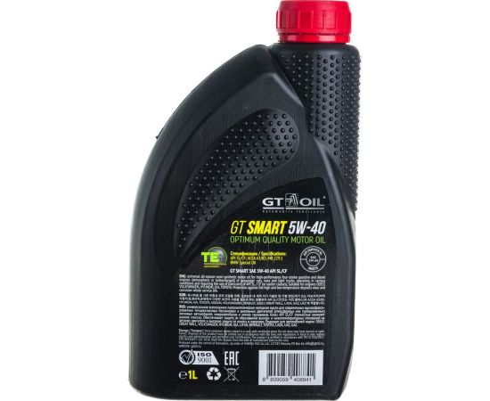 Моторное масло GT OIL Smart SAE 5W-40 API SL/CF, 1 л 8809059408841 – изображение 2