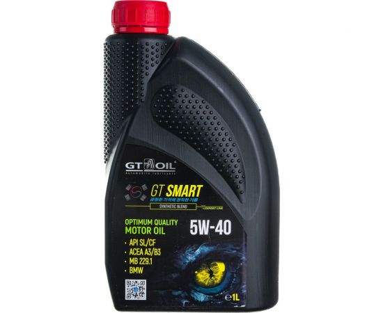 Моторное масло GT OIL Smart SAE 5W-40 API SL/CF, 1 л 8809059408841 – изображение 3