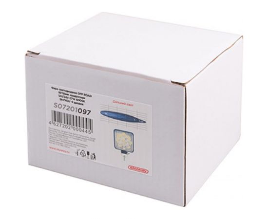 Фара светодиодная SKYWAY OFF ROAD 85х102х19мм 27W 6000К 9 диодов, 2 шт. S07201097 – изображение 3