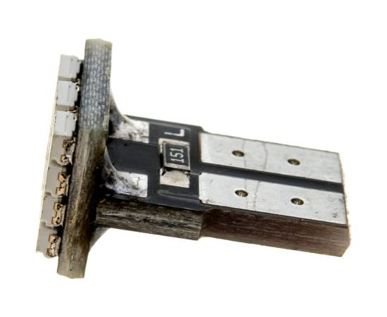 Автолампа диод SKYWAY T10, 12V, 12 SMD, блистер без цоколя, 1-контакт, белая, комплект 2 шт., габариты, номер S08201335 – изображение 4