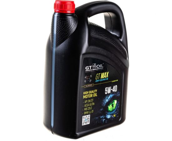 Масло GT OIL Max SAE 5W-40 API SN/CF, 4 л 8809059409015 – изображение 6