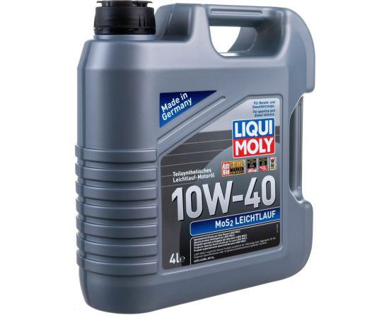 Полусинтетическое моторное масло 4л 10W-40 MoS2 LIQUI MOLY Leichtlauf 1917 