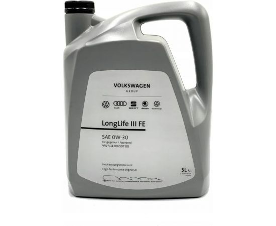 Синтетическое моторное масло VAG VW Group LongLife III FE 0W-30 5л GS55545M4 