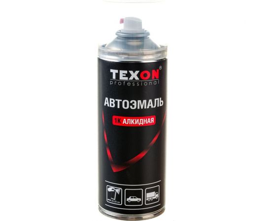 Автоэмаль TEXON 1К ремонтная, белая 201, аэрозоль 520 мл ТХ651628 