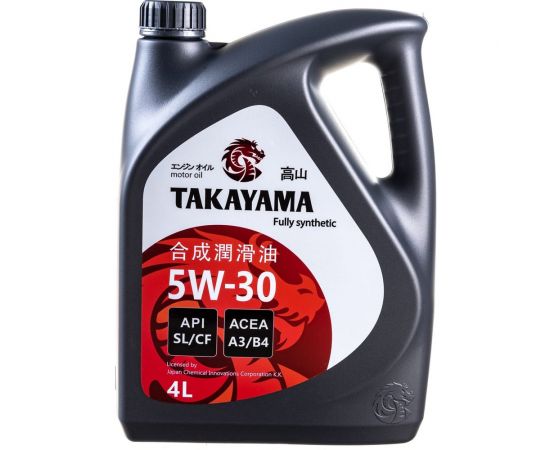 Моторное масло Takayama SAE 5W30, API SL/CF, 4 л 605522 