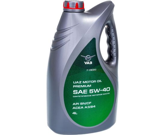 Масло моторное PREMIUM (5W40; SN/CF; 4 л; синтетика) UAZ 000101004054002 