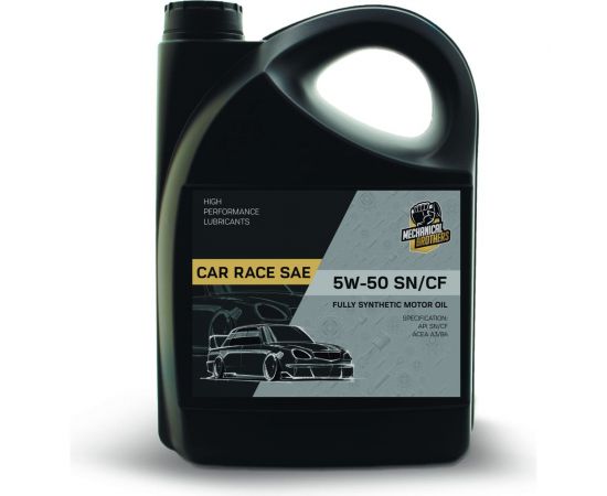Моторное синтетическое масло MECHANICAL BROTHERS CAR RACE 5W-50, SN/CF, 5 л 4673725543419 