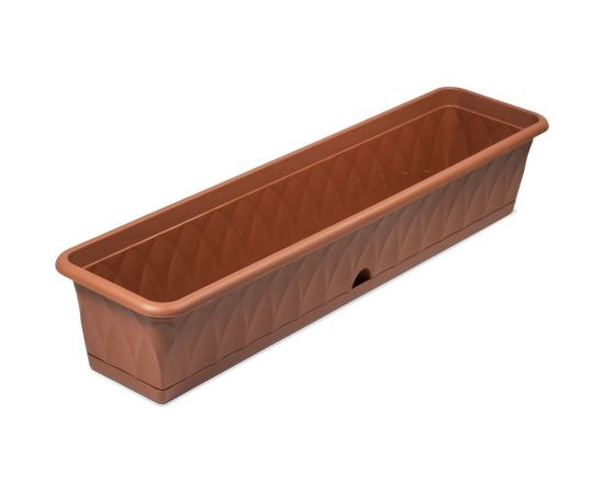 Ящик для растений с поддоном Martika Сиена 93 см, терракотовый С175-03-ТЕР 