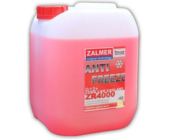 Антифриз ZALMER Antifreeze ZR4000 LLC G12+ красный -40С 10кг нетто ZR40R010 