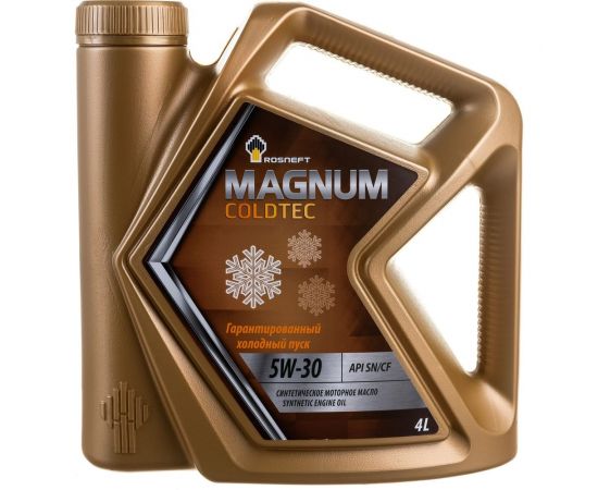 Моторное масло РОСНЕФТЬ Magnum Coldtec 5W-30 SN-CF синт. кан. 4 л 40813242 