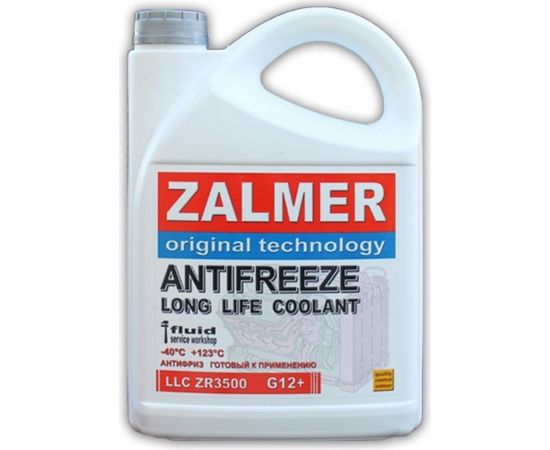 Антифриз ZALMER Antifreeze ZR3500 LLC G12+ красный -35С, 5кг ZR35R005 
