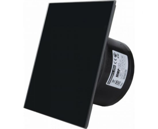 Вентилятор для ванной MMOTORS JSC сверхмощный MMP 169 м3/ч стекло, черный глянцевый 4826 