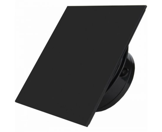 Вытяжной бесшумный вентилятор для ванной MMOTORS JSC ММР 100 стекло черный матовый, тонкий 0818 