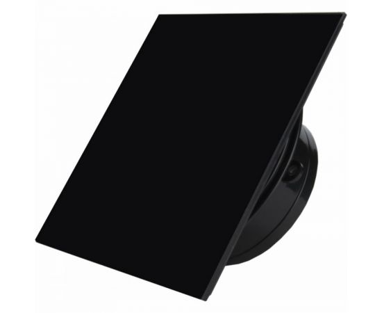 Вытяжной бесшумный вентилятор для ванной MMOTORS JSC ММР 100 стекло черный глянец, тонкий 0788 