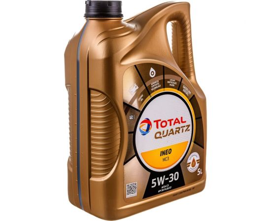 Масло для 4-х тактных двигателей TOTAL (11772) QUARTZ INEO MC3 5W30, 5 л 213698 