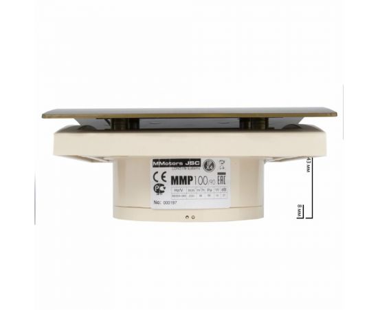 Вытяжной бесшумный вентилятор для ванной MMOTORS JSC ММР 100 пластик золото, тонкий 0733 – изображение 2