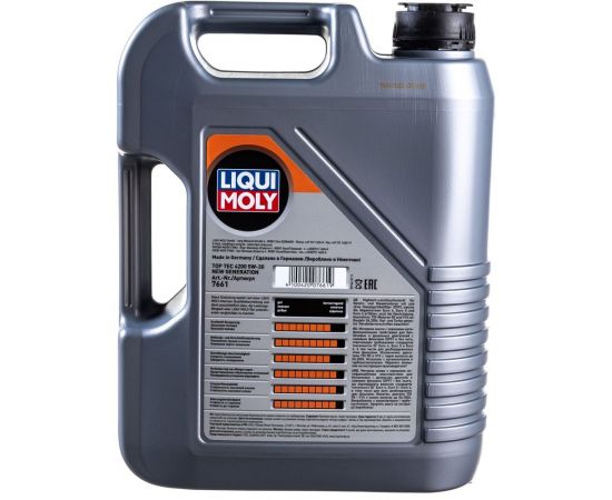 НС-синтетическое моторное масло LIQUI MOLY Top Tec 4200 5W-30 5л 7661 – изображение 3