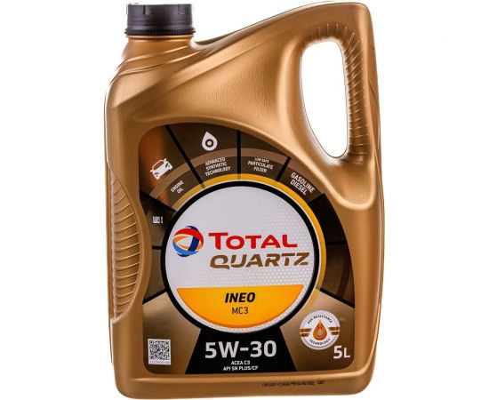 Масло для 4-х тактных двигателей TOTAL (11772) QUARTZ INEO MC3 5W30, 5 л 213698 – изображение 3