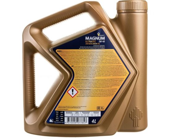 Моторное масло РОСНЕФТЬ Magnum Ultratec 5W-40 SN-CF синт. кан. 4 л 40815442 – изображение 3