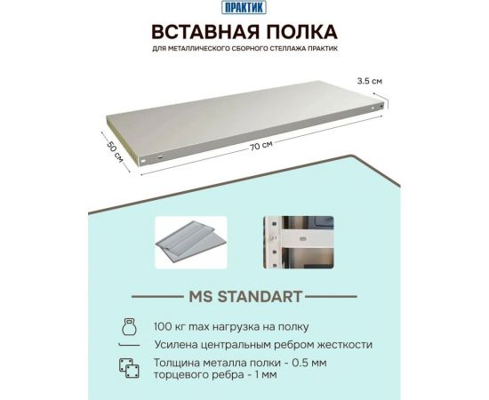 Полка ПРАКТИК MS Standart 70х50 S24199310502 – изображение 3